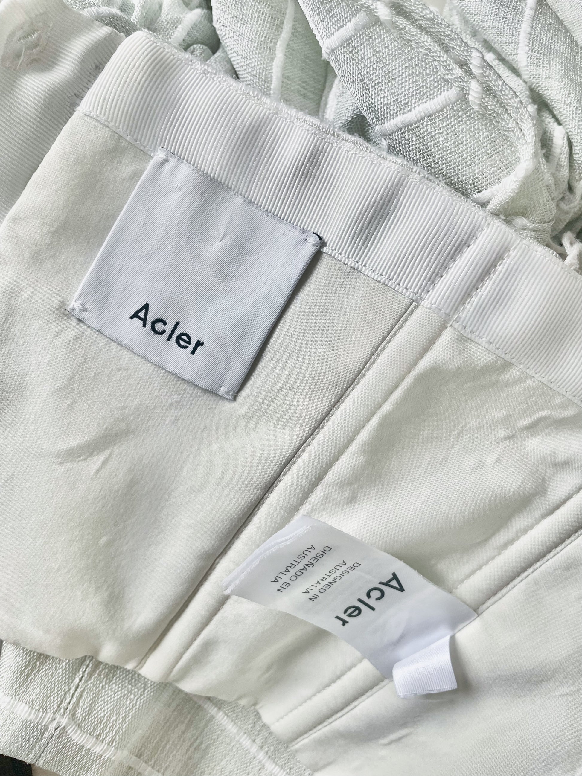 a close up look at Acler tag inside of garment