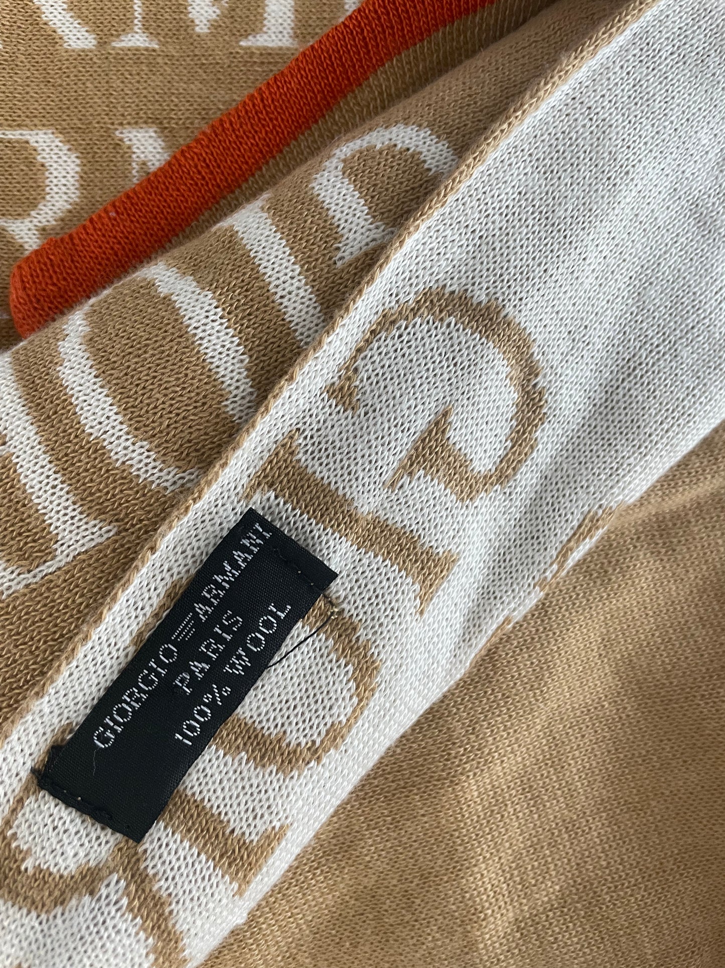 designer armani winter scarf 100% wool
